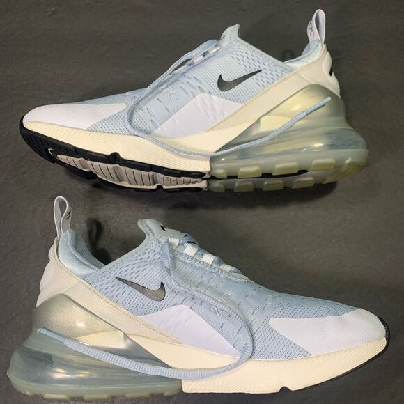 Nike Womens Air Max 270 Blue Beige Black Running Walking Sneakers Size 7.5 - Picture 4 of 9